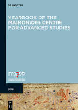 Yearbook of the Maimonides Centre for Advanced Studies / Yearbook of the Maimonides Centre for Advanced Studies. 2019 - 