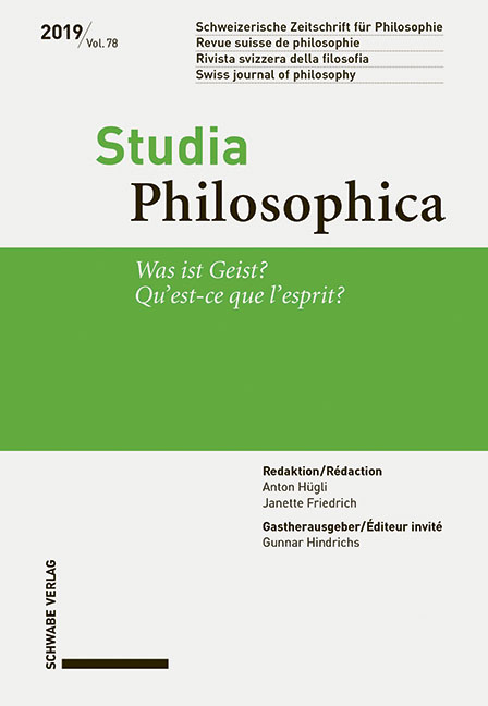 Was ist Geist? / Qu’est-ce que l’esprit? - Gunnar Hindrichs