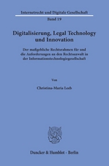 Digitalisierung, Legal Technology und Innovation. - Christina-Maria Leeb