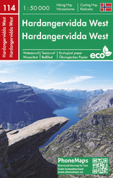 Hardangervidda West, Wander - Radkarte 1 : 50 000 - 
