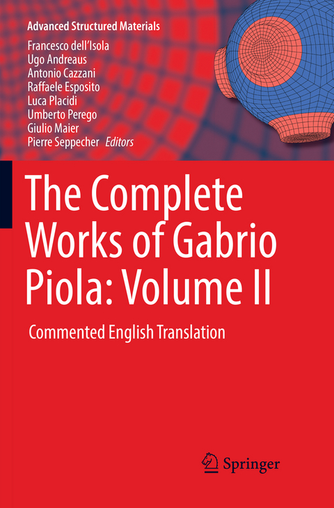 The Complete Works of Gabrio Piola: Volume II - 