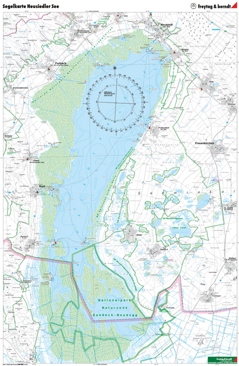 Neusiedler See, Segelkarte 1:50.000, Poster, Plano in Rolle - 