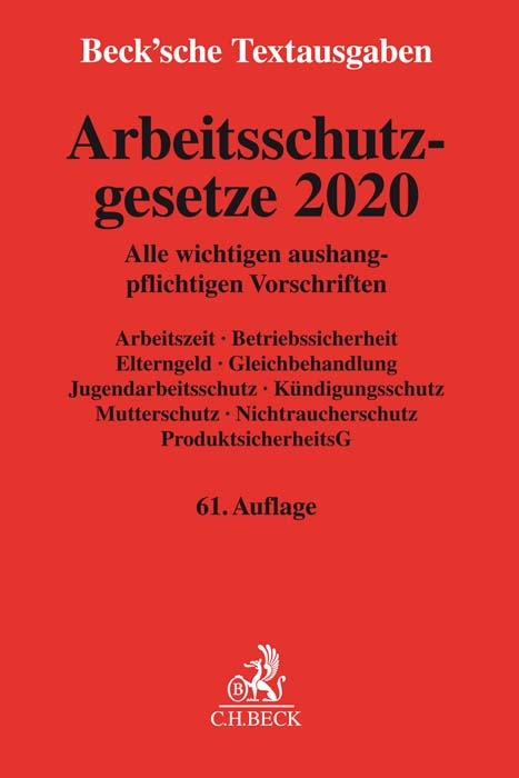 Arbeitsschutzgesetze 2020