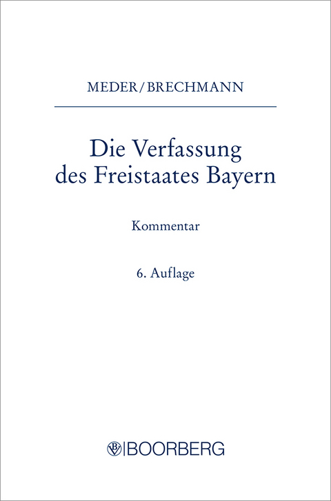 Die Verfassung des Freistaates Bayern - 