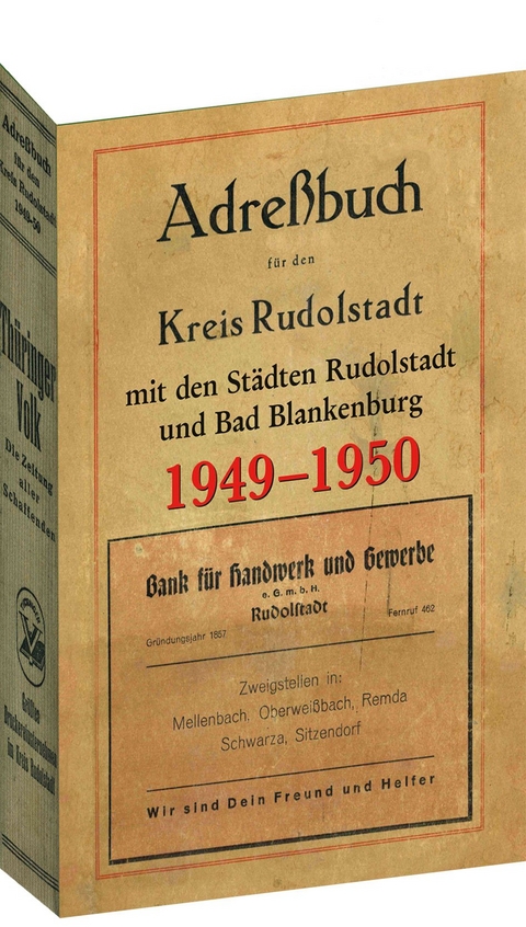 Adreßbuch - Stadt und Kreis Rudolstadt 1949-1950 - 