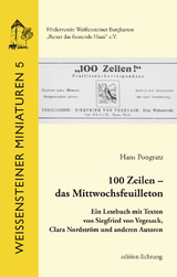 100 Zeilen – das Mittwochsfeuilleton - Hans Pongratz