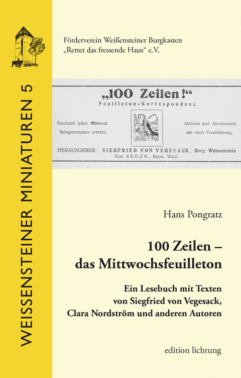 100 Zeilen – das Mittwochsfeuilleton - Hans Pongratz