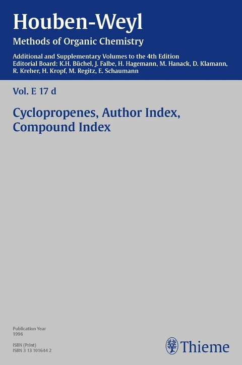 Houben-Weyl Methods of Organic Chemistry Vol. E 17d, 4th Edition Supplement - 