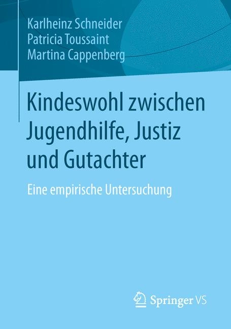 Kindeswohl zwischen Jugendhilfe, Justiz und Gutachter - Karlheinz Schneider, Patricia Toussaint, Martina Cappenberg