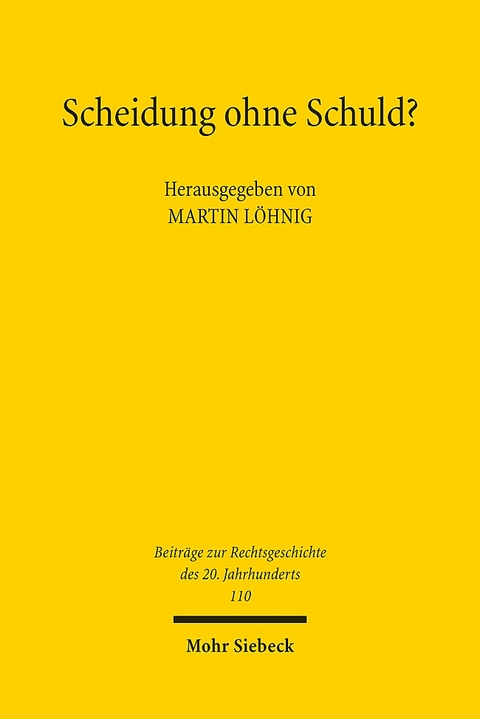 Scheidung ohne Schuld? - 