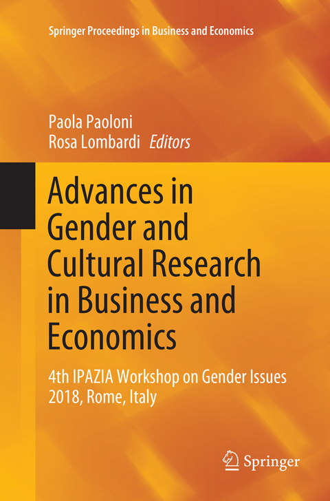 Advances in Gender and Cultural Research in Business and Economics - 