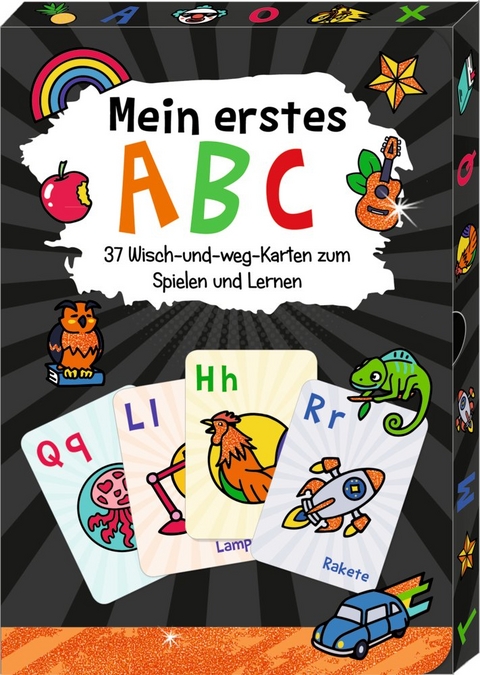 Wisch-und-weg-Wendekarten - Funny Patches - Mein erstes ABC