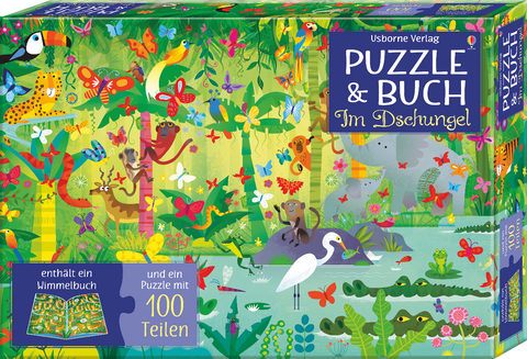 Puzzle & Buch: Im Dschungel - Kirsteen Robson