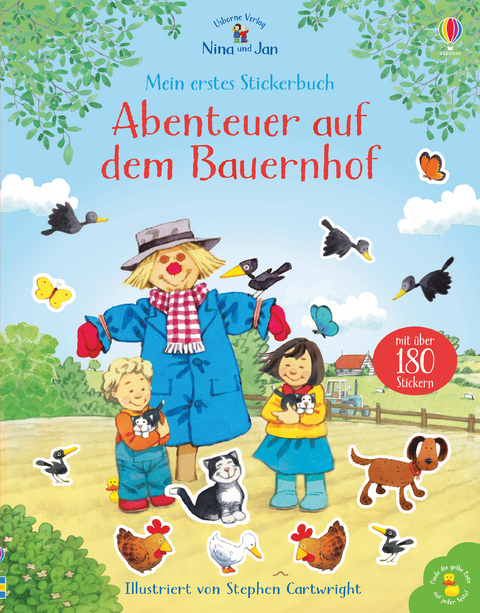 Nina und Jan - Mein erstes Stickerbuch: Abenteuer auf dem Bauernhof - Jessica Greenwell