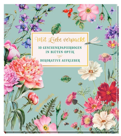 Mit Liebe verpackt - 10 Geschenkpapierbogen in Blüten-Optik -  GROH Verlag