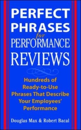 Perfect Phrases for Performance Reviews -  Robert Bacal,  Douglas Max