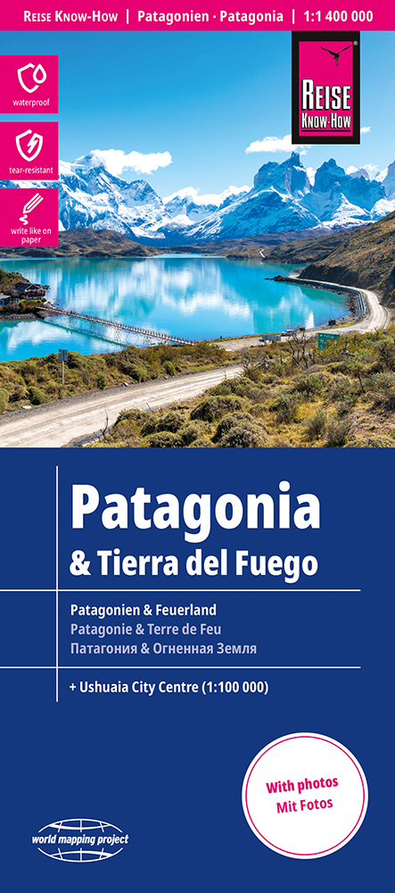 Reise Know-How Landkarte Patagonien, Feuerland / Patagonia, Tierra del Fuego (1:1.400.000)