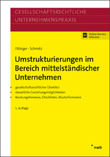 Umstrukturierungen im Bereich mittelständischer Unternehmen - Ettinger, Jochen; Schmitz, Markus