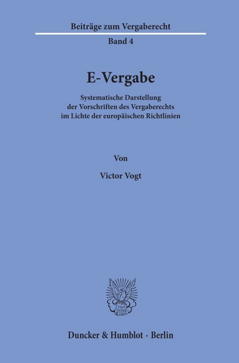 E-Vergabe. - Victor Vogt