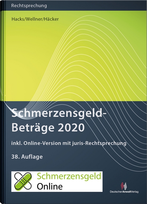 SchmerzensgeldBeträge 2020 (Buch mit Online-Zugang) - Susanne Hacks, Wolfgang Wellner, Frank Häcker