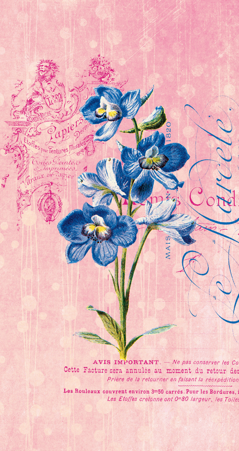 Die Gärten der Künstler Schmales Notizheft Motiv Blaue Blume