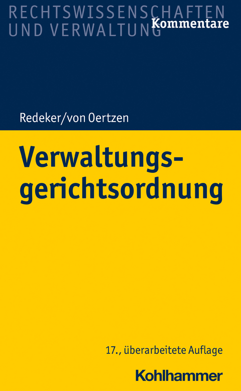 Verwaltungsgerichtsordnung - Martin Redeker, Peter Kothe, Helmuth von Nicolai