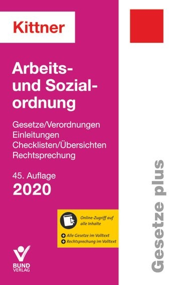 Arbeits- und Sozialordnung - Michael Kittner, Olaf Deinert