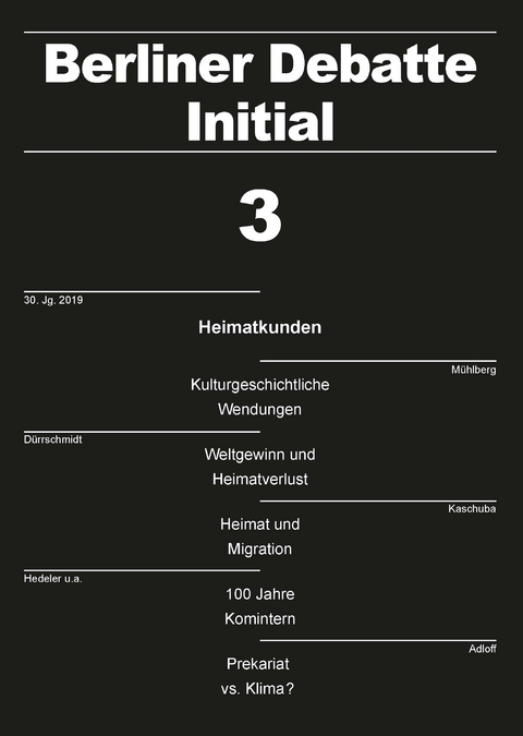 Heimatkunden - Frank Adloff, Dirk Baecker, Ulrich Busch, Jörg Dürrschmidt, Wladislaw Hedeler, Lasar Jejfez, Viktor Jejfez, Wolfgang Kaschuba, Jaroslaw Leontjew, Christoph M. Michael, Manfred Mugrauer, Dietrich Mühlberg, Anne D. Peiter, Gregor Ritschel, Alexander Vatlin, Gernot Volger, Siegfried Weichlein