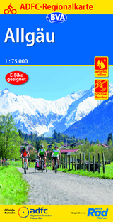 ADFC-Regionalkarte Allgäu, 1:75.000, mit Tagestourenvorschlägen, reiß- und wetterfest, E-Bike-geeignet, GPS-Tracks Download