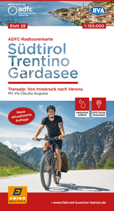 ADFC-Radtourenkarte 28 Südtirol, Trentino, Gardasee 1:150.000, reiß- und wetterfest, E-Bike geeignet, GPS-Tracks Download - 