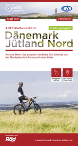 ADFC-Radtourenkarte DK1 Dänemark/Jütland Nord 1:150.000, reiß- und wetterfest, E-Bike geeignet, GPS-Tracks Download