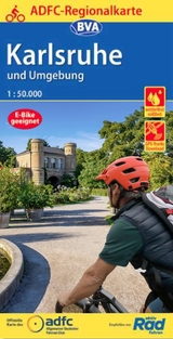 ADFC-Regionalkarte Karlsruhe und Umgebung, 1:50.000, mit Tagestourenvorschlägen, reiß- und wetterfest, E-Bike-geeignet, GPS-Tracks Download - 