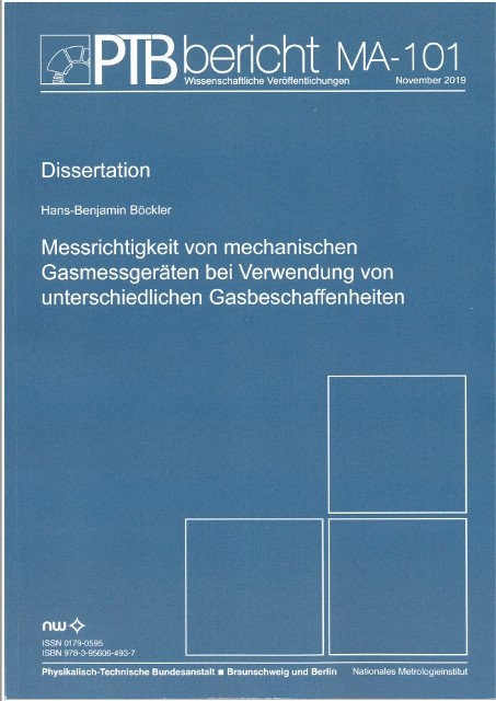 Messrichtigkeit von mechanischen Gasmessgeräten bei Verwendung von unterschiedlichen Gasbeschaffenheiten - Hans-Benjamin Böckler