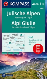 KOMPASS Wanderkarte 064 Julische Alpen, Nationalpark Triglav, Alpi Giulie 1:25.000