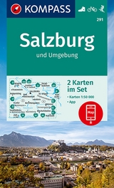 KOMPASS Wanderkarten-Set 291 Salzburg und Umgebung (2 Karten) 1:50.000 - 