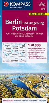 KOMPASS Fahrradkarte 3342 Berlin und Umgebung, Potsdam 1:70.000 - 