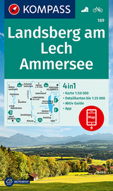 KOMPASS Wanderkarte Landsberg am Lech, Ammersee - 