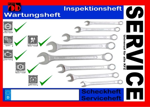 Universal KFZ Inspektionsheft Serviceheft Wartungsheft Scheckheft - Uwe H. Sültz