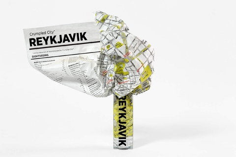 Reykjavik Crumpled City Map