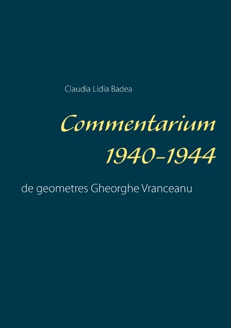 Commentarium 1940-1944 - Claudia Lidia Badea