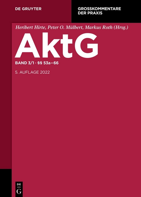 Aktiengesetz / §§ 53a-66 - 