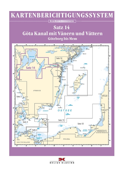 Berichtigung Sportbootkarten Satz 14: Götakanal mit Vänern und Vättern (Ausgabe 2020)
