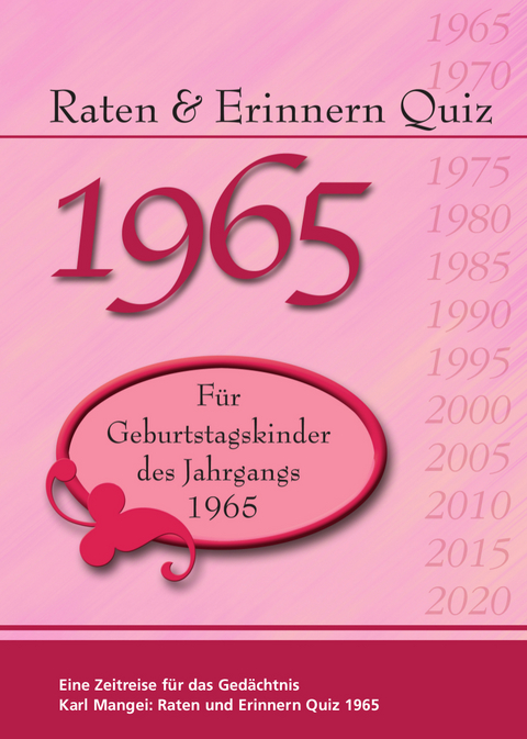 Raten und Erinnern Quiz 1965 - Karl Mangei