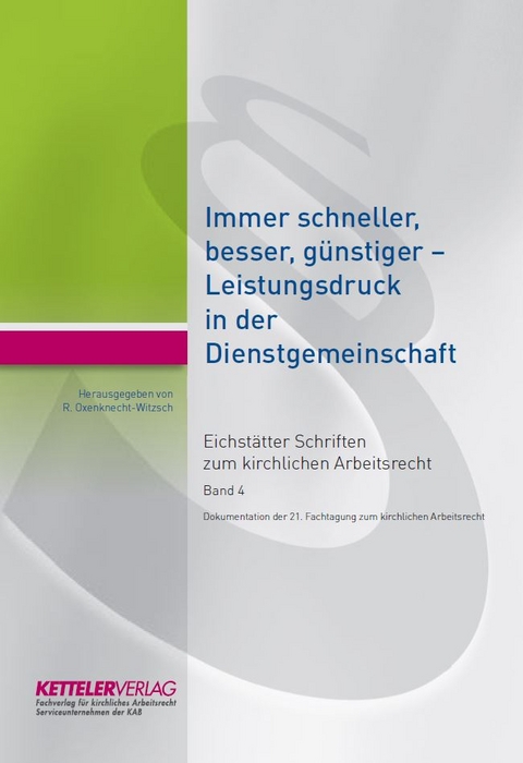 Eichstätter Schriften zum kirchlichen Arbeitsrecht 2018 - 