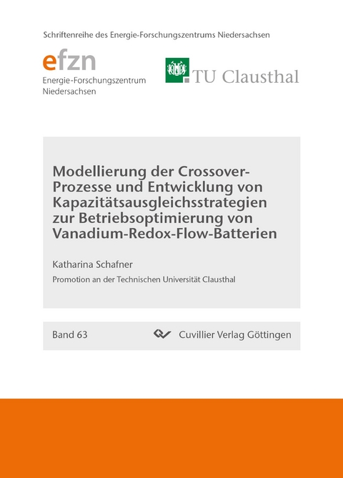 Modellierung der Crossover-Prozesse und Entwicklung von Kapazitatsausgleichsstrategien zur Betriebsoptimierung von Vanadium-Redox-Flow-Batterien - Katharina Schafner