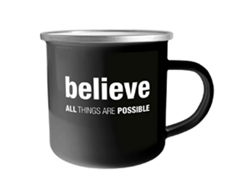 Believe - Emailletasse