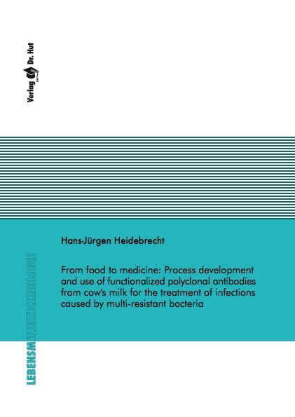 From food to medicine: Process development and use of functionalized polyclonal antibodies from cow's milk for the treatment of infections caused by multi-resistant bacteria - Hans-Jürgen Heidebrecht