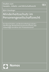 Minderheitsschutz im Personengesellschaftsrecht - Björn Staudinger