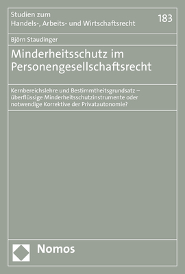 Minderheitsschutz im Personengesellschaftsrecht - Björn Staudinger