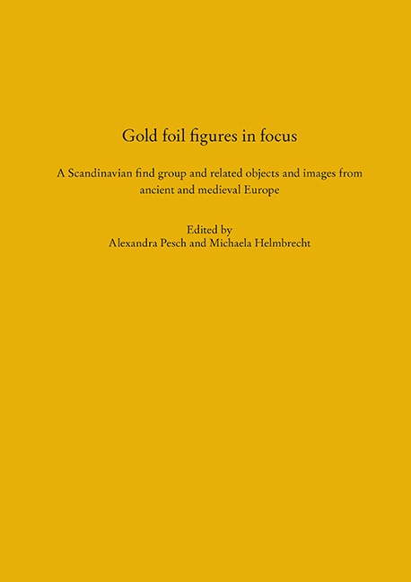 Gold foil figures in focus - 